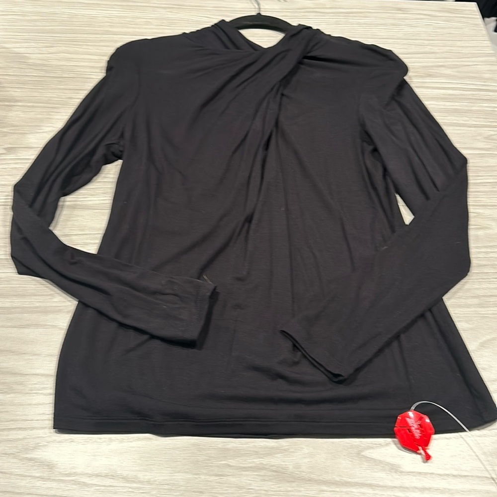 NWT Theory Zip Back High Neck Top